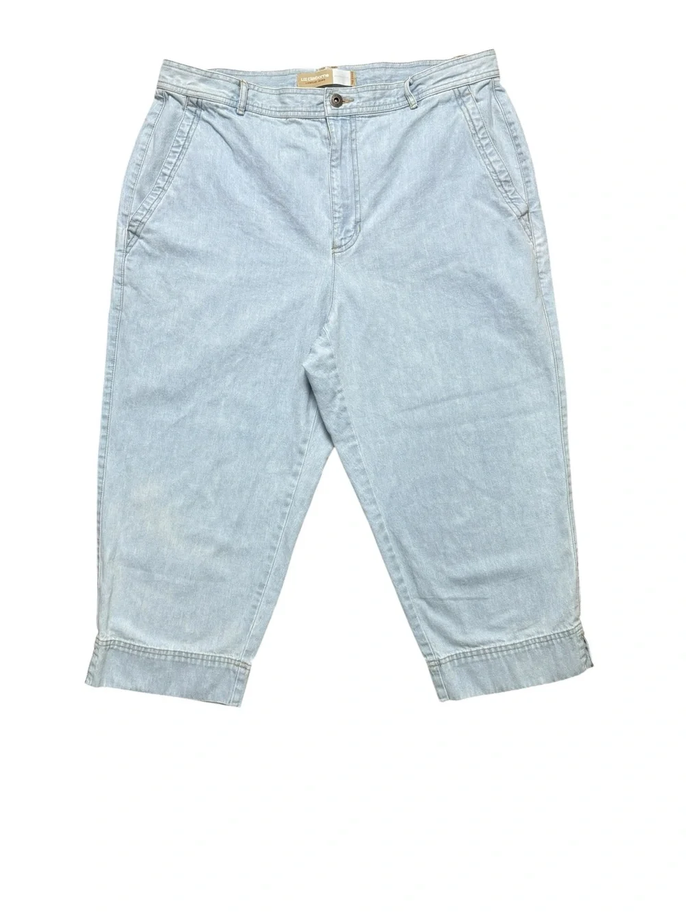 Liz Claiborne Classic Fit Light Wash Denim Capri Jeans Women’s 16 Cotton